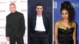 Channing Tatum (Credit: Gabe Ginsberg/WireImage), Oscar Isaac (Credit: Kevin Winter/Getty Images) and Zazie Beetz (Credit: Gary Miller/Getty Images) kockroach